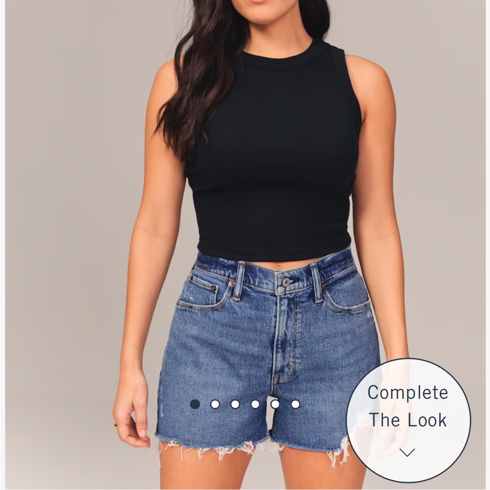 Abercrombie Curve Love 4” Mom Short